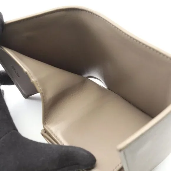 Celine Trifold Wallet Small Trifold Wallet Gray Beige Leather - Picture 11 of 11